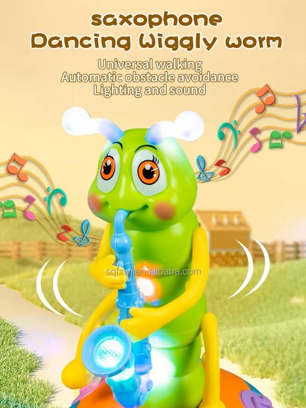 Electronic Walking Caterpillar Pet with Light and Music for Kids - Educational Musical Toy help baby to crawl.