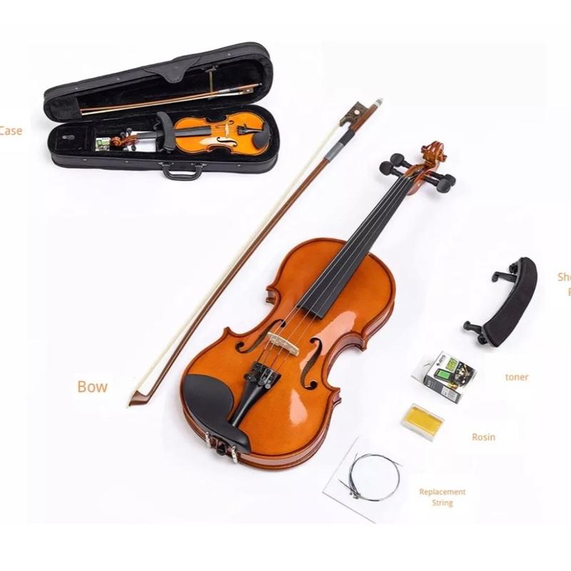 Fontai 1 4 New Violin With Hard Case, Bow, Rosin, Adjustable Shoulder,Beginner,