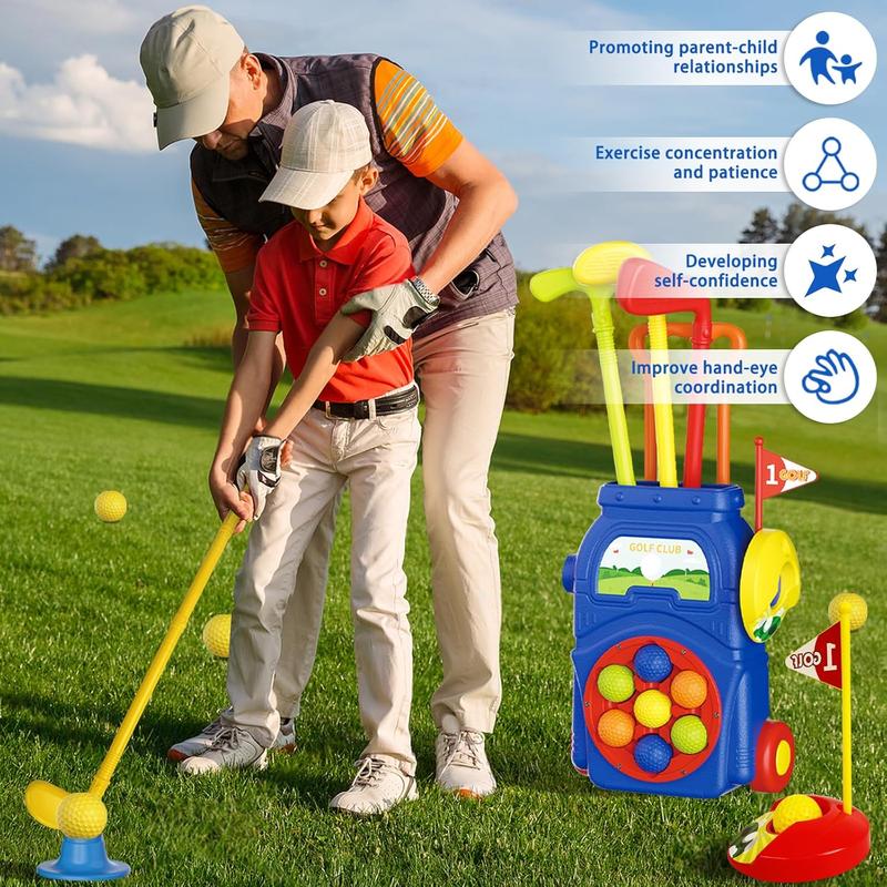 Kids Golf Clubs 3-5 Upgraded Kids Golf Club Set with Putting Mat Toddler Golf Set the Best 3 Year Old Boy Birthday Gift Outdoor Toys for Toddlers 1-3 and the Toddler Games Toys for 3 Year Old Boy