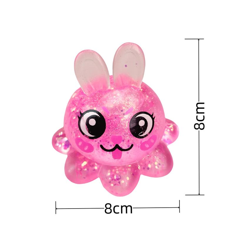 Squishy Fidget Stress Toys, Rabbit octopuses Relief Sensory Stress Relief Toys for Kids and Adults, Practical Joke Party Favor Gifts