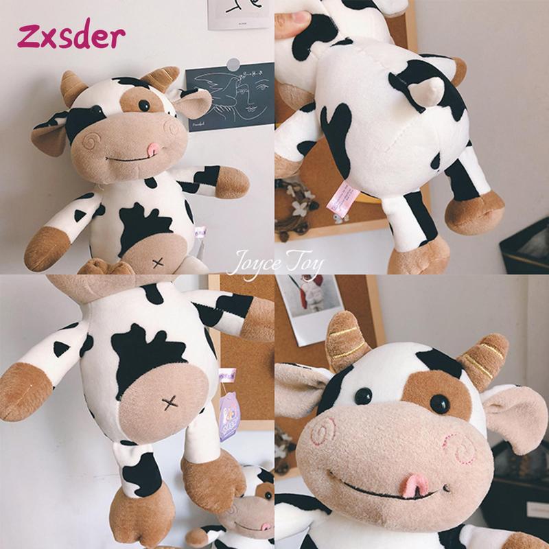 Cute Milk Cow Plush Toy Animal Stuffed Doll Festival Present Birthday Gift Home Decoration