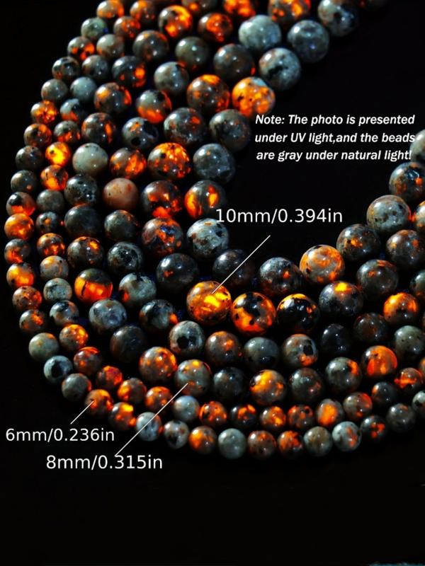 Ombre Luminous Stone Beads, 6 8 10mm Luminous Stone Beads, DIY Jewelry Making Accessories for Bracelet Necklace Earrings