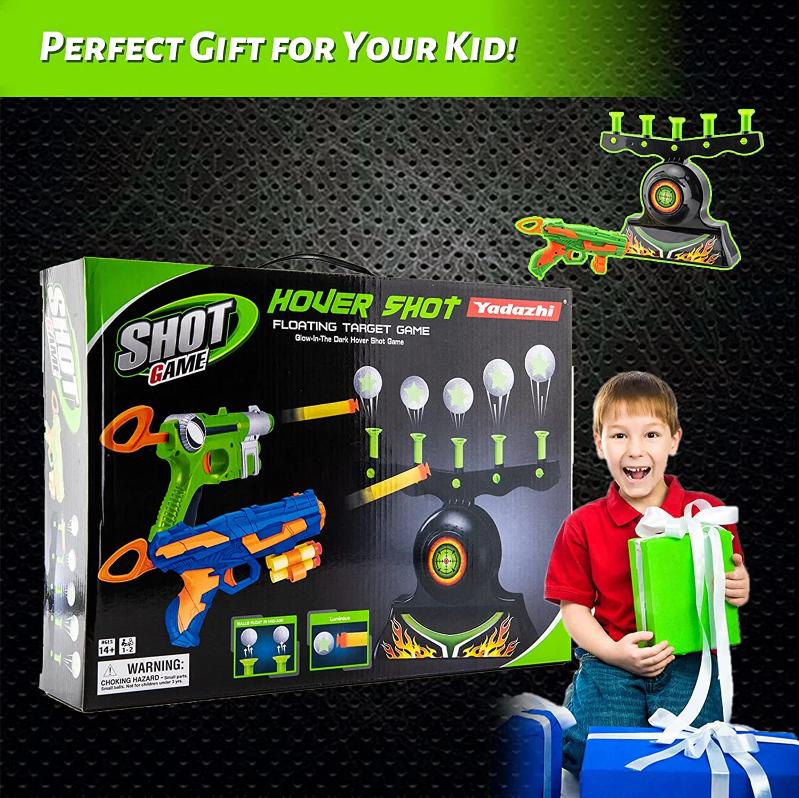 Shooting Targets for Nerf Guns Shooting Game Glow in The Dark Floating Ball Target Practice Toys for Kids Boys Hover Shot 1 Blaster Toy Gun 10 Soft Foam Balls 3 Darts Shooting Games Toy Gift