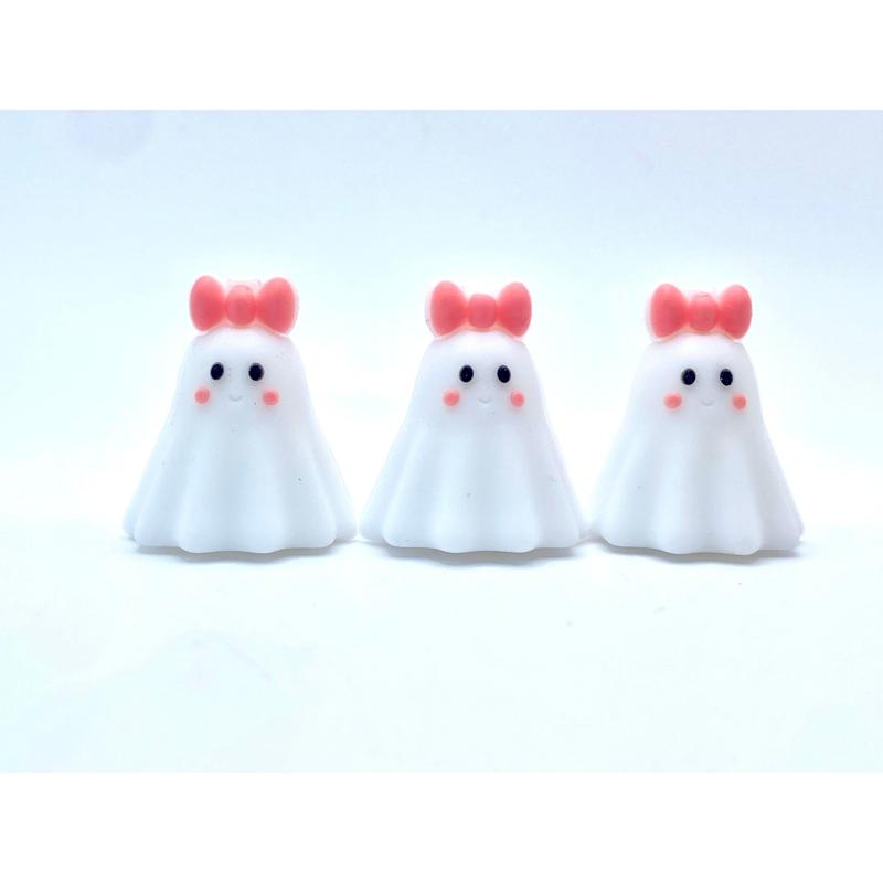 Booo-tiful 3D Ghost Silicone Focal Beads | Halloween Beads | Ghost Beads