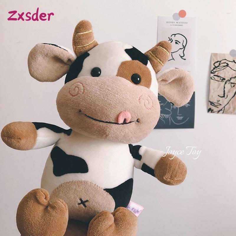 Cute Milk Cow Plush Toy Animal Stuffed Doll Festival Present Birthday Gift Home Decoration