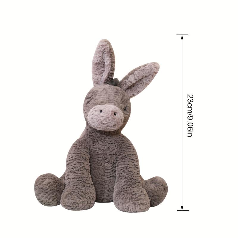 Fur Donkey Doll Simulation Cartoon Animal Donkey Plush Throw Pillow Suitable For Different Scenes, Can Be Used As A Gift For Creative birthday gift New Year gift Valentine's Day gift home decoration