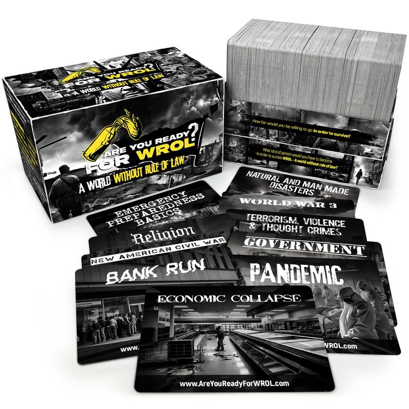 WROL - Apocalyptic Scenario Based Conversation Starter and Table Topics Cards - Emergency Preparedness Survival Mindset Training Tool.