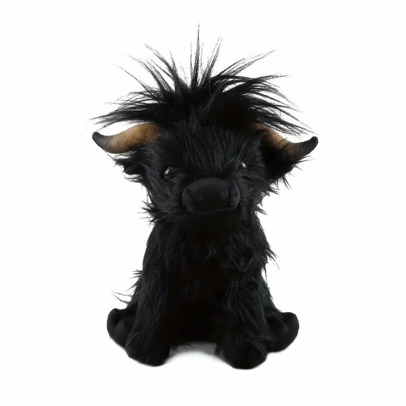 27.5cm simulation highland cow stuffed doll, cute highland cow stuffed toy, gift for children, room decoration toy