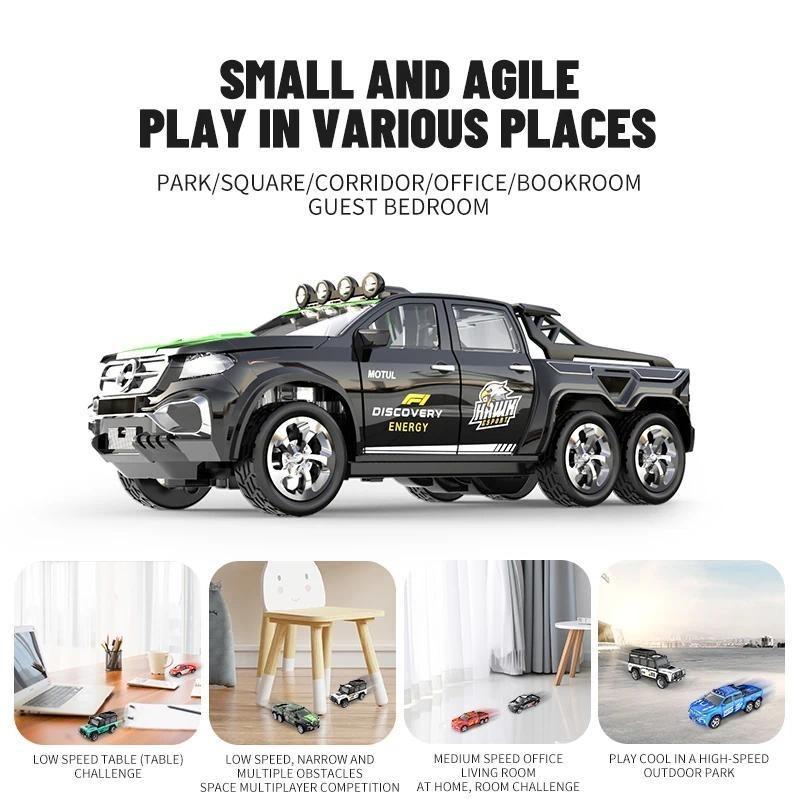 Mini RC Drift Car 1:64 scale, Remote Control Off-Road Vehicle Tiny Alloy Truck, Electric Toys 2.4GHz Control, RC Drift Hobby, Christmas Birthday Gift for Boys Children