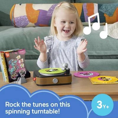 Fisher-Price Rockin' Record Player Musical Toy for Preschool Pretend Play