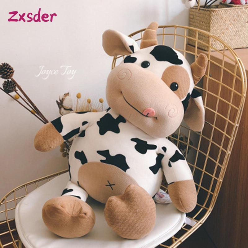 Cute Milk Cow Plush Toy Animal Stuffed Doll Festival Present Birthday Gift Home Decoration