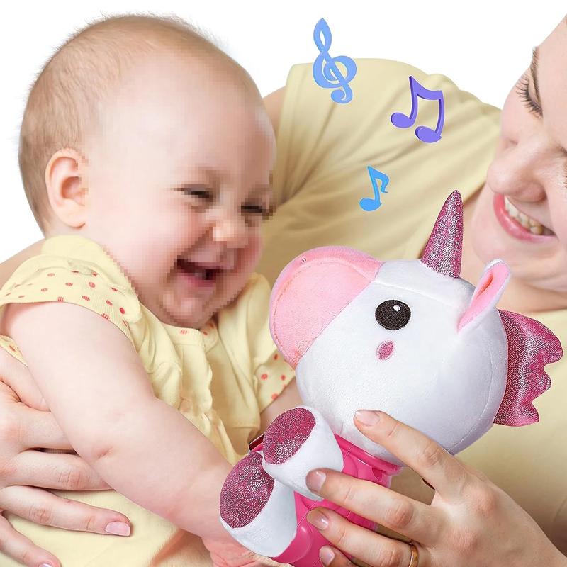 Soft Plush Stuffed Relief Toys, Light Up Musical Learning Toys, Promotes Development Toy for Kids