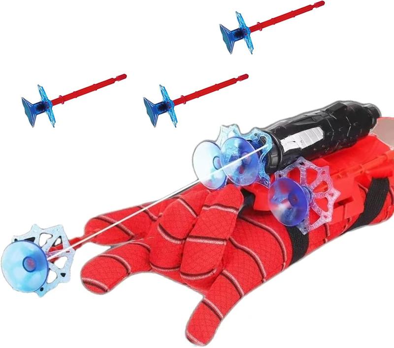 Set of Children's Plastic Role Play Movie Hero Wrist Launcher Spider-Man Spider Web Shooter Toy Launcher Glove Set