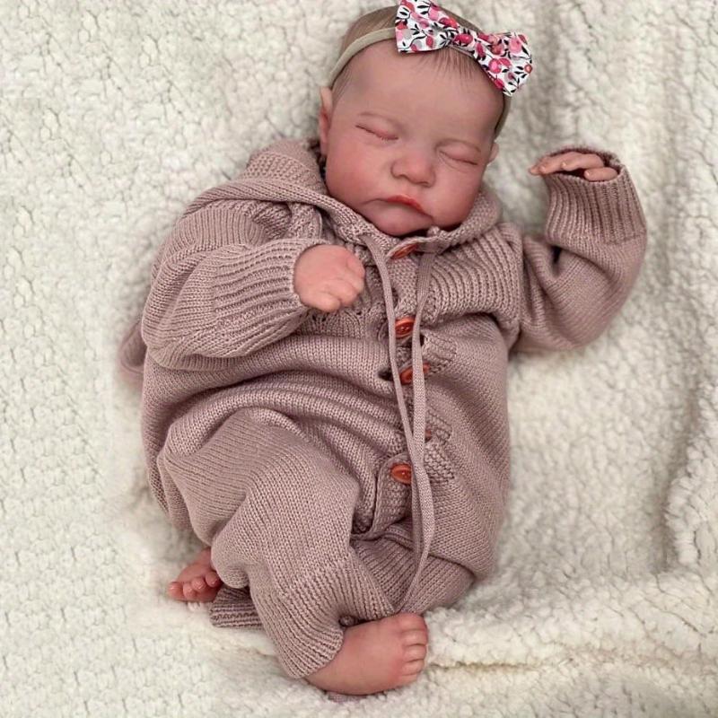 48cm Lifelike Reborn Baby Dolls Levi 19 Inch Realistic Newborn Baby Doll Real Life Baby Dolls Reborn Girl Doll Best Birthday Set For Girls Easter Gift