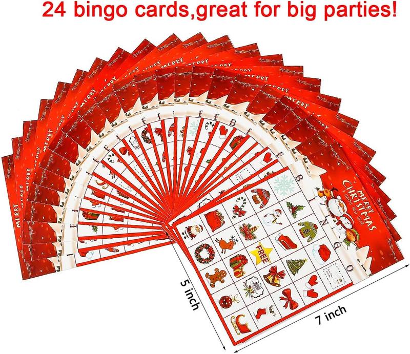 Christmas Bingo and Crafts - Holiday Party Games for 24 Players - Fun for the Whole Family