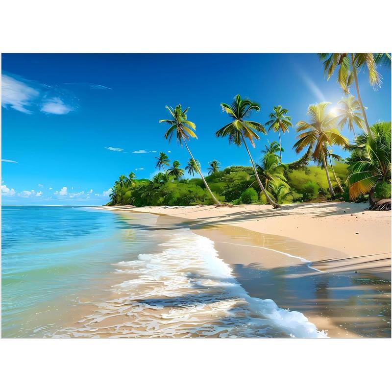 Puzzles for Adults 500 Piece Puzzle Hawaiian Sunset Beach Jigsaw Puzzle, Art Home Decor DIY Funny Parent-Child Game Toy Challenging Puzzle Gift for Mom, Wife, Friend, Finished Puzzle Size is 21 x 15