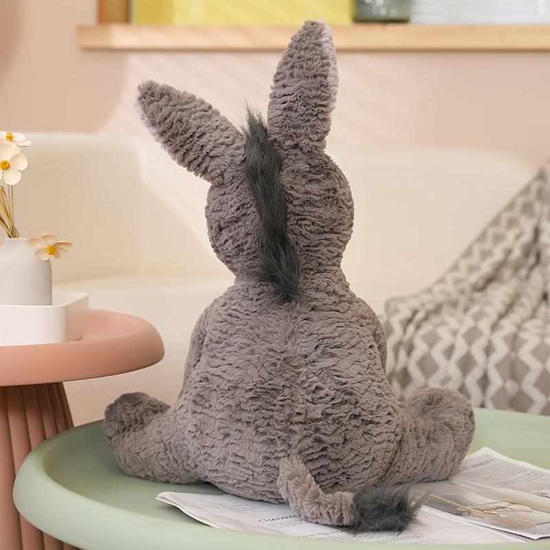 Fur Donkey Doll Simulation Cartoon Animal Donkey Plush Throw Pillow Suitable For Different Scenes, Can Be Used As A Gift For Creative birthday gift New Year gift Valentine's Day gift home decoration