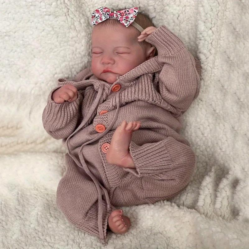 48cm Lifelike Reborn Baby Dolls Levi 19 Inch Realistic Newborn Baby Doll Real Life Baby Dolls Reborn Girl Doll Best Birthday Set For Girls Easter Gift