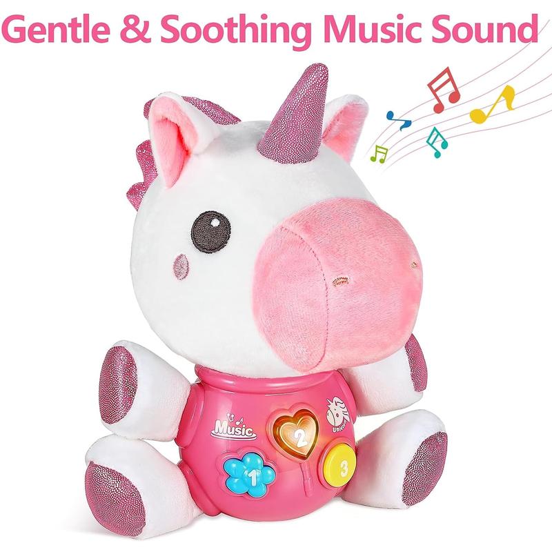 Soft Plush Stuffed Relief Toys, Light Up Musical Learning Toys, Promotes Development Toy for Kids