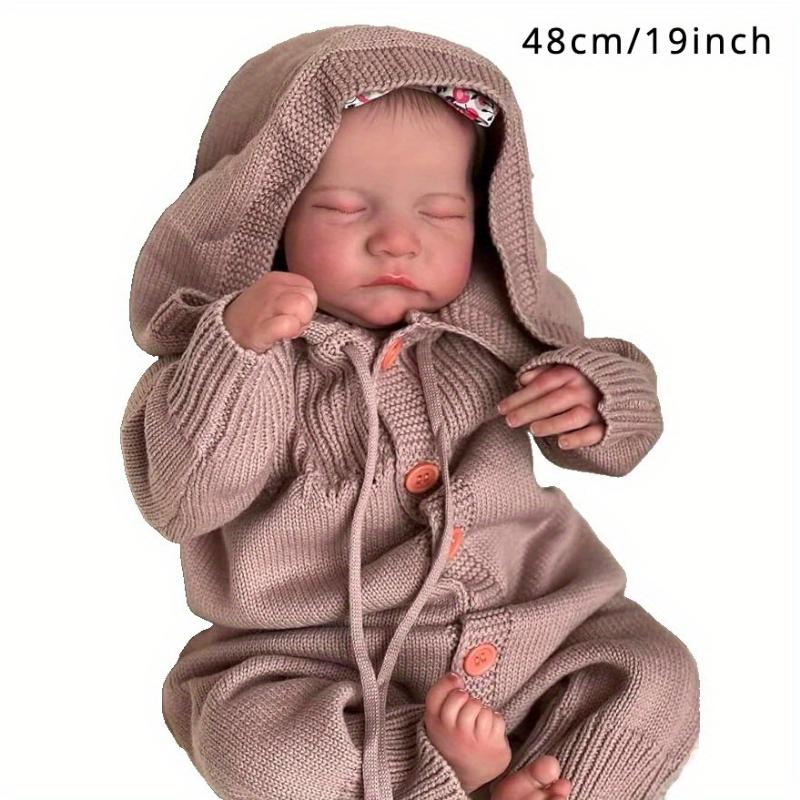 48cm Lifelike Reborn Baby Dolls Levi 19 Inch Realistic Newborn Baby Doll Real Life Baby Dolls Reborn Girl Doll Best Birthday Set For Girls Easter Gift