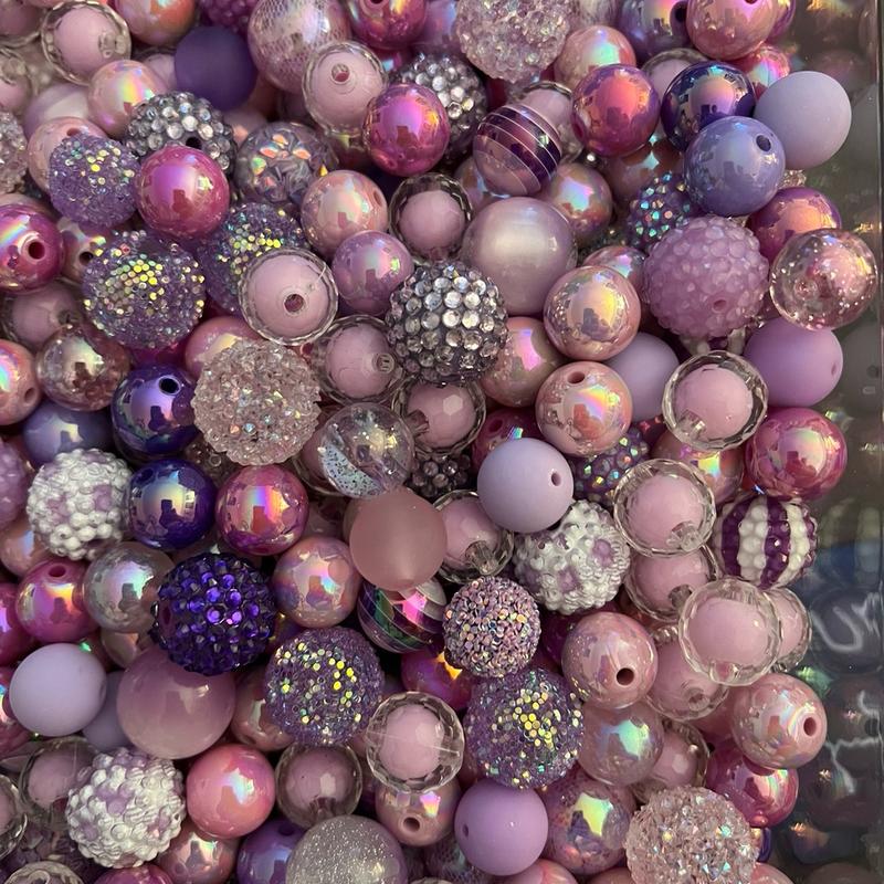 Purple Haze Mix - Premium Assorted Acrylic Bead Mix for Beaded Pens fancy bead