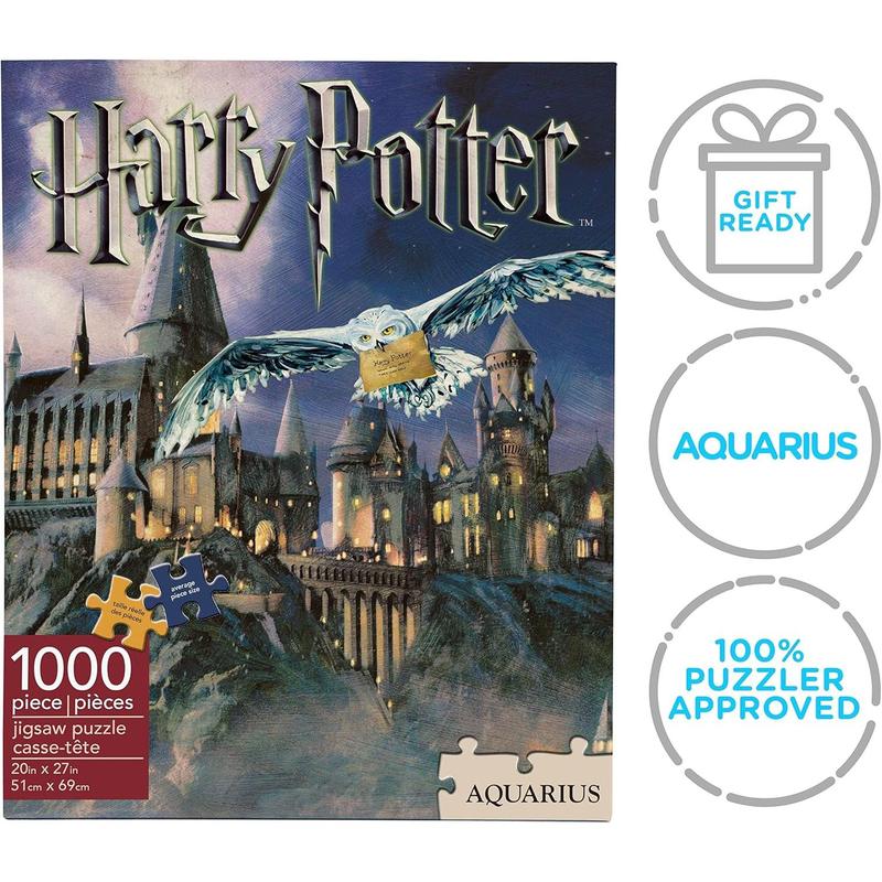 AQUARIUS Harry Potter Puzzle Hogwarts Castle (1000 Piece Jigsaw Puzzle) - Officially Licensed Harry Potter Merchandise & Collectibles - Glare Free - Precision Fit - 20x27in