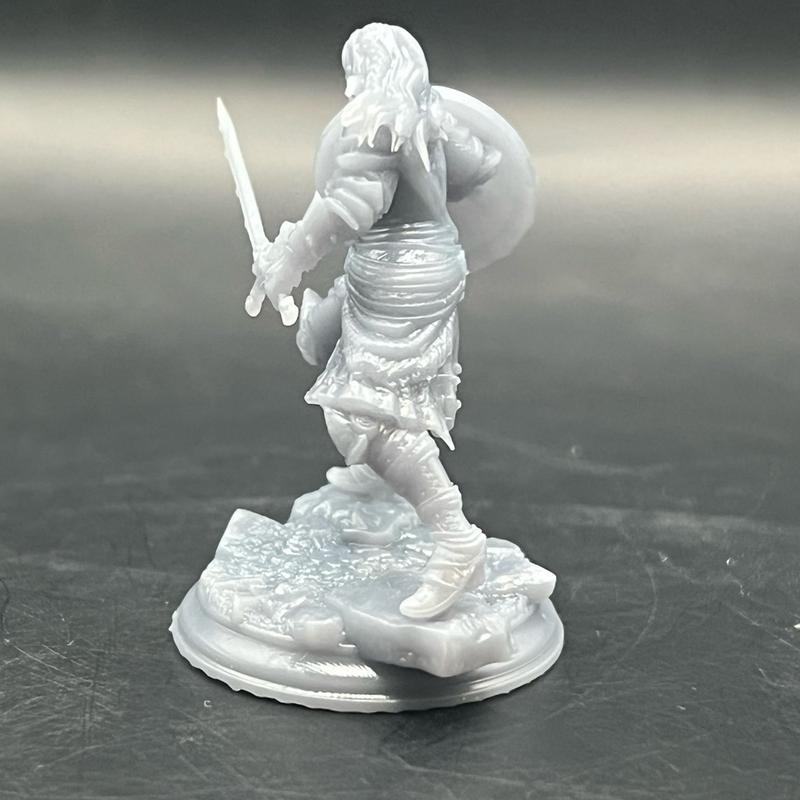 Human Veteran Fighter - Jorjie of Hvirna | Unassembled | 32MM | D&D | DND | Tabletop