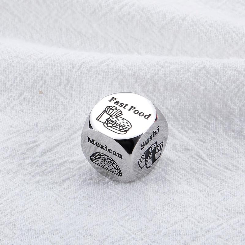 Date Night Gifts for Couples Food Decision Dice Gifts for Boyfriend Birthday 11th Anniversary Steel Gifts for Husband Wife Wedding Valentines Day Christmas Friendship Gifts for Women Friends Him Her