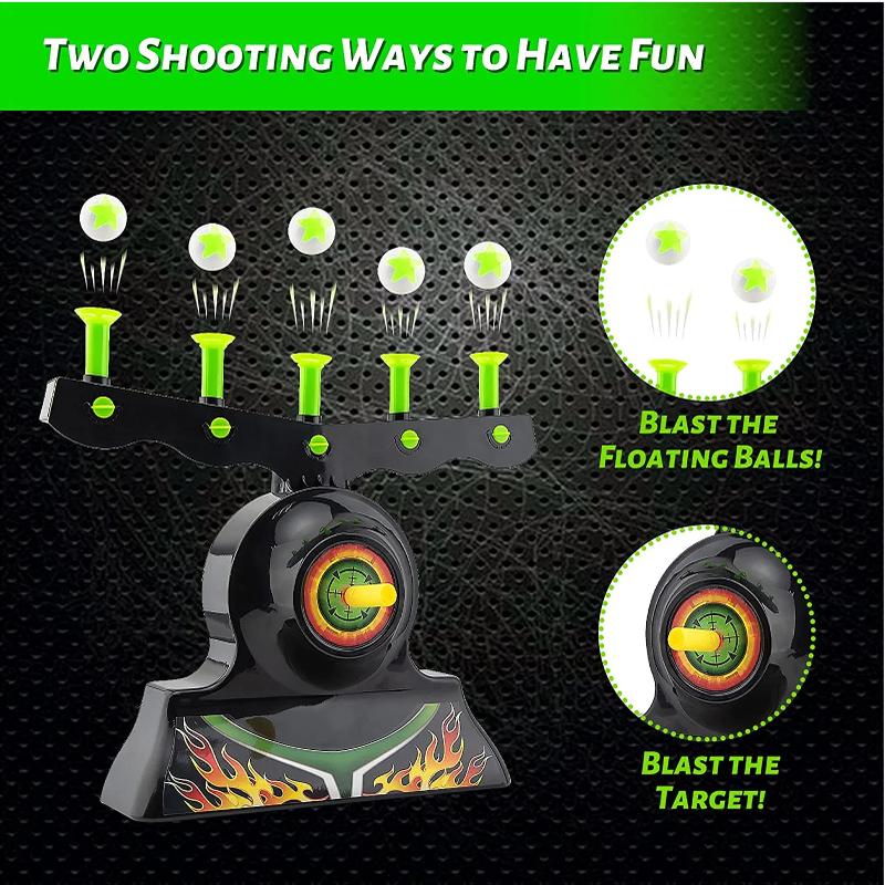 Shooting Targets for Nerf Guns Shooting Game Glow in The Dark Floating Ball Target Practice Toys for Kids Boys Hover Shot 1 Blaster Toy Gun 10 Soft Foam Balls 3 Darts Shooting Games Toy Gift