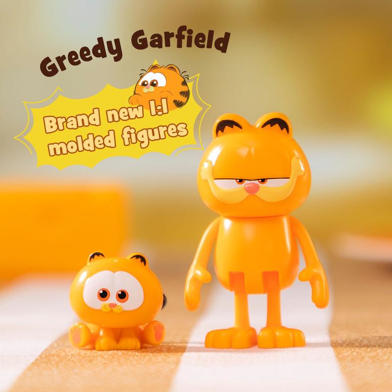 PANTASY Garfield Lasagna Building Kit Foodie Series Lasagna Model with Garfield Figures Retro Cartoon Style Desktop Ornament Perfect Gift for Garfield Fans and Collectors