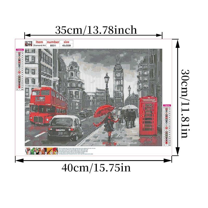 City Scenery Pattern DIY Diamond Arts Colorful Painting Without Frame, DIY 5D Diamond Arts Colorful Painting Kit, Wall Art Decor For Home Living Room Bedroom