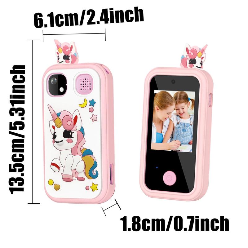 Cute Unicorn Design Smart Phone Toy, 1 Count Educational Learning Phone Toy with Camera, Birthday Gift for Girls & Boys, Educational Toys for Children