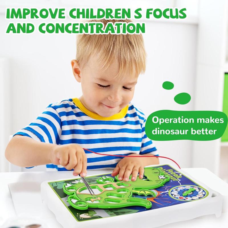 Dinosaur Operation Board Game for Kids Ages 3-8 with Tweezers and Fun Game Pieces, Classic Operation Game for 1 or More Players, Popular Gifts for Kids