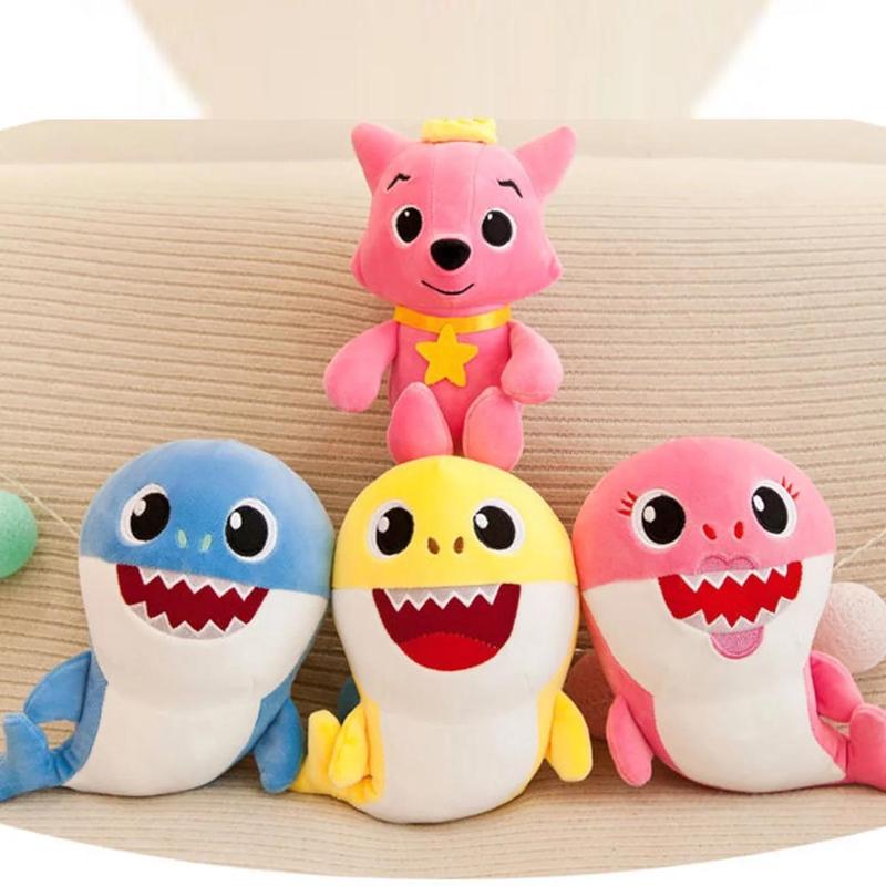 Baby Cute Shark Plush Toy - Interactive Soft Stuffed Animal Shark Plushie Doll, Shark Christmas Birthday Gift, Home Decor for Boys and Girls(12in)