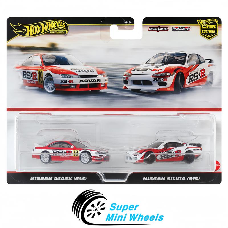 Hot Wheels 1:64 Car Culture 2 Pack Nissan 240SX (S14) & Nissan Silvia (S15)