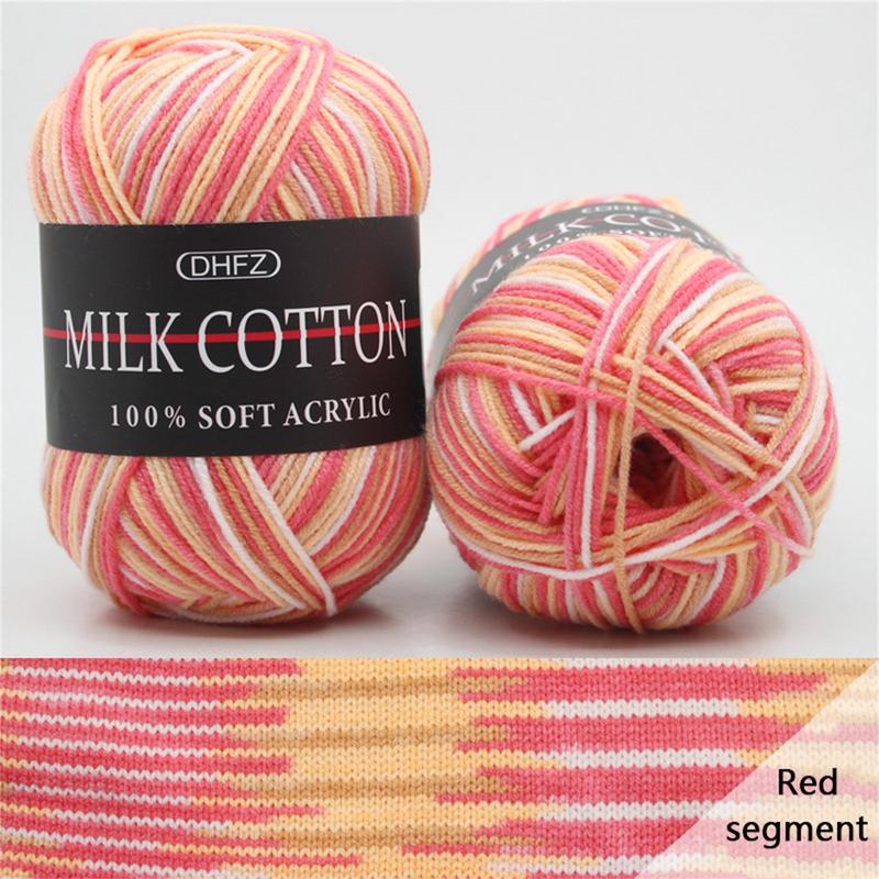 2 Rolls 2x50g Comfy Blend Milk Yarn Plain Knitting Wool Soft Caddice Woolen Yarn Hand Spinning Fibre Wool Yarn Crochet Yarn Bulk Starter Kit for Colorful Craft DIY Handicrafts Materials Christmas Clearance Sale