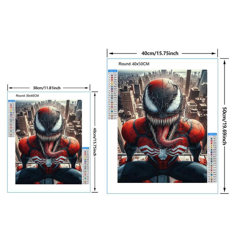 Spider-man & Venom Pattern DIY Diamond Arts Colorful Painting Kit without Frame, DIY 5D Diamond Arts Colorful Painting for Home Bedroom Wall Decor