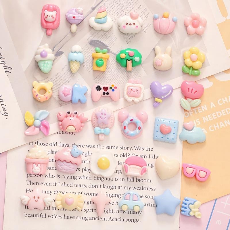 DIY Resin Charms for Cream Glue or Crafts - Random Design and Color