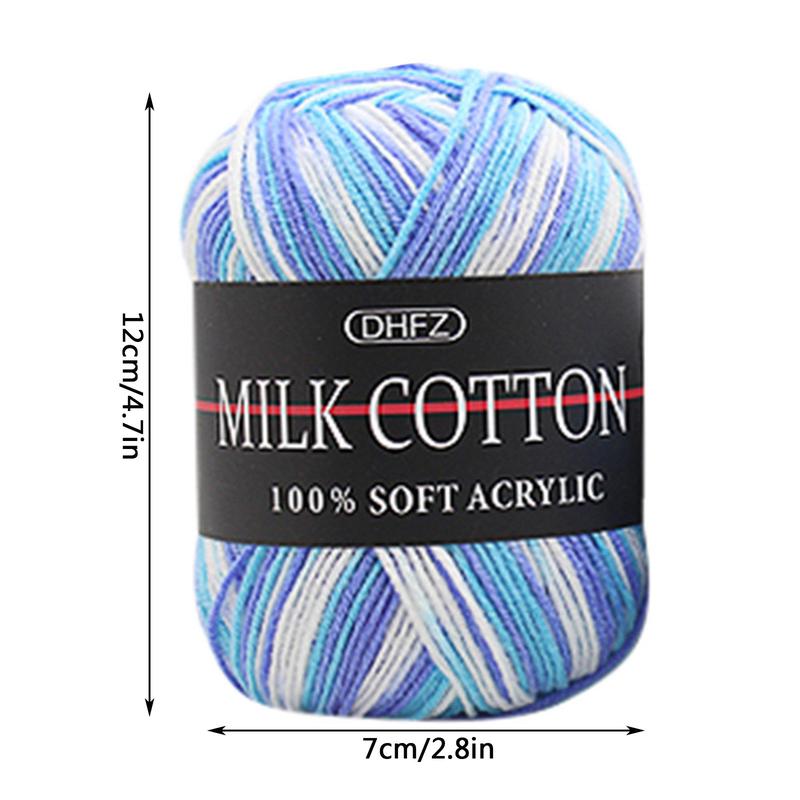 2 Rolls 2x50g Comfy Blend Milk Yarn Plain Knitting Wool Soft Caddice Woolen Yarn Hand Spinning Fibre Wool Yarn Crochet Yarn Bulk Starter Kit for Colorful Craft DIY Handicrafts Materials Christmas Clearance Sale