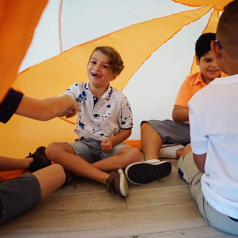 The Original Patented AirFort - Build A Fort in 30 Seconds, Inflatable Fort for Kids, Play Tent for 3-12 years, A Playhouse Where Imagination Runs Wild, Fan not included (Creamsicle Orange)