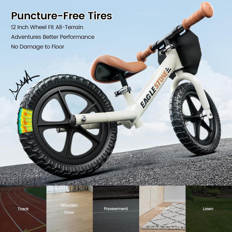 Balance Bike Ride on Toys Balance Bike No Pedal Training Bicycle with Adjustable Seat Birthday Toy Gift