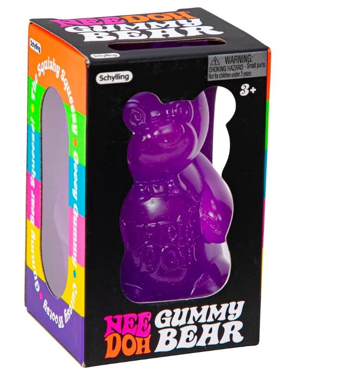 Schylling NeeDoh Gummy Bear - Sensory Fidget Toy with Jelly-Like Filling - 3.5