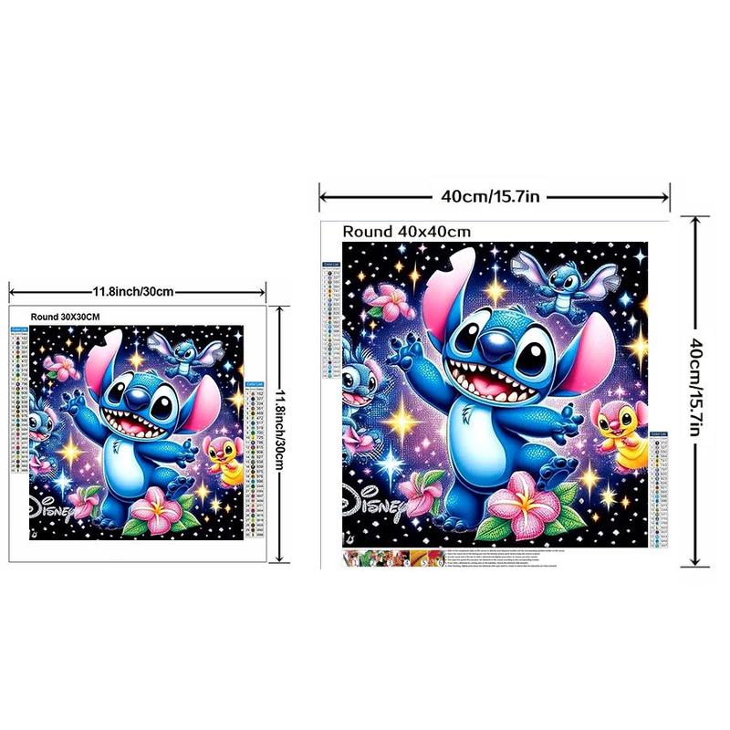 Cartoon Stitch Pattern DIY Diamond Arts Colorful Painting Kit without Frame, DIY 5D Diamond Arts Colorful Painting Kit, Wall Art Decor for Home