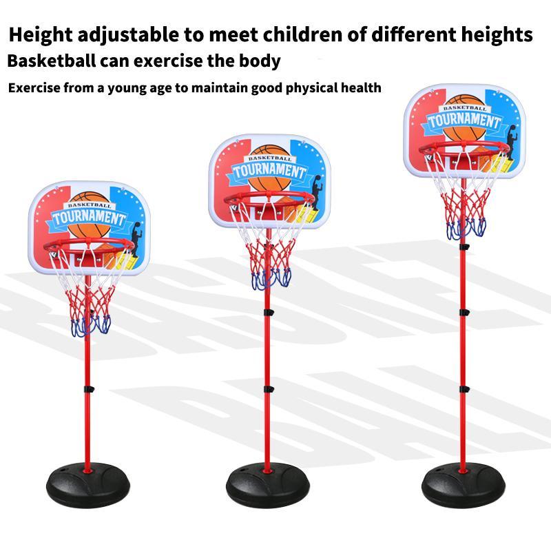 Adjustable Height Basketball Hoop Toy, 1 Set Basketball Stand Toy with Basketball, Indoor Basketball Game Toy, Portable Sports Toy Gift