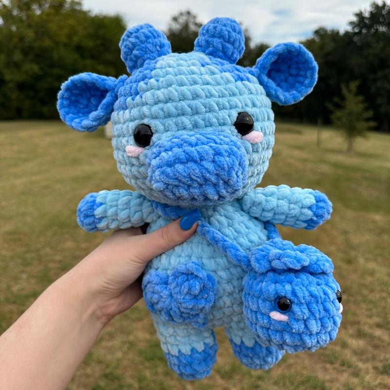 Crochet Blueberry Cow