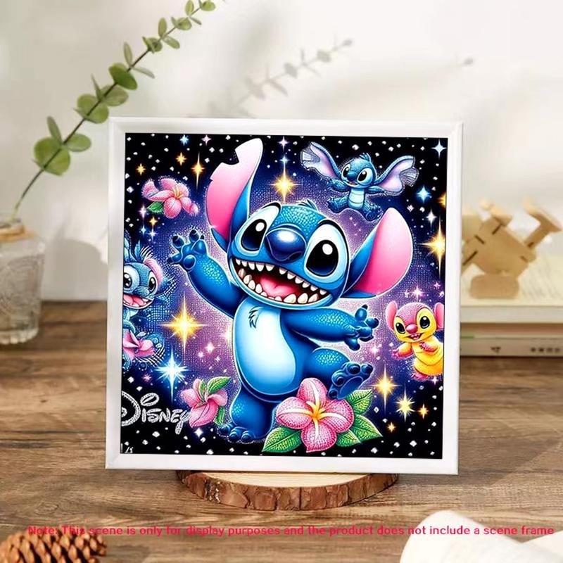 Cartoon Stitch Pattern DIY Diamond Arts Colorful Painting Kit without Frame, DIY 5D Diamond Arts Colorful Painting Kit, Wall Art Decor for Home