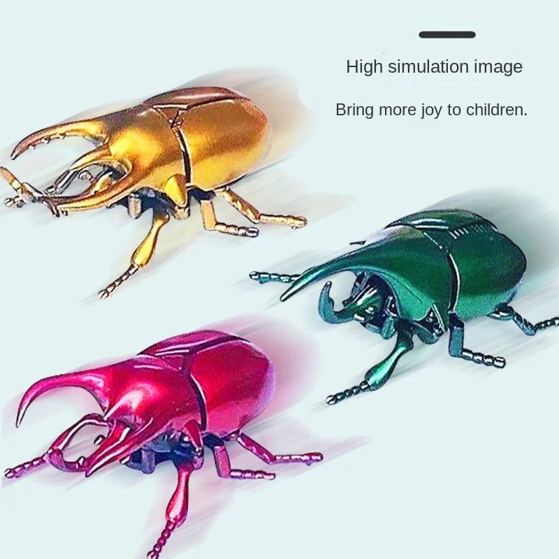 1PC Wind-Up Beetle Creative Prankster Animated Insect Model Scarab Beetle Children's Battle Wind-Up Toy Home Insect Decoration