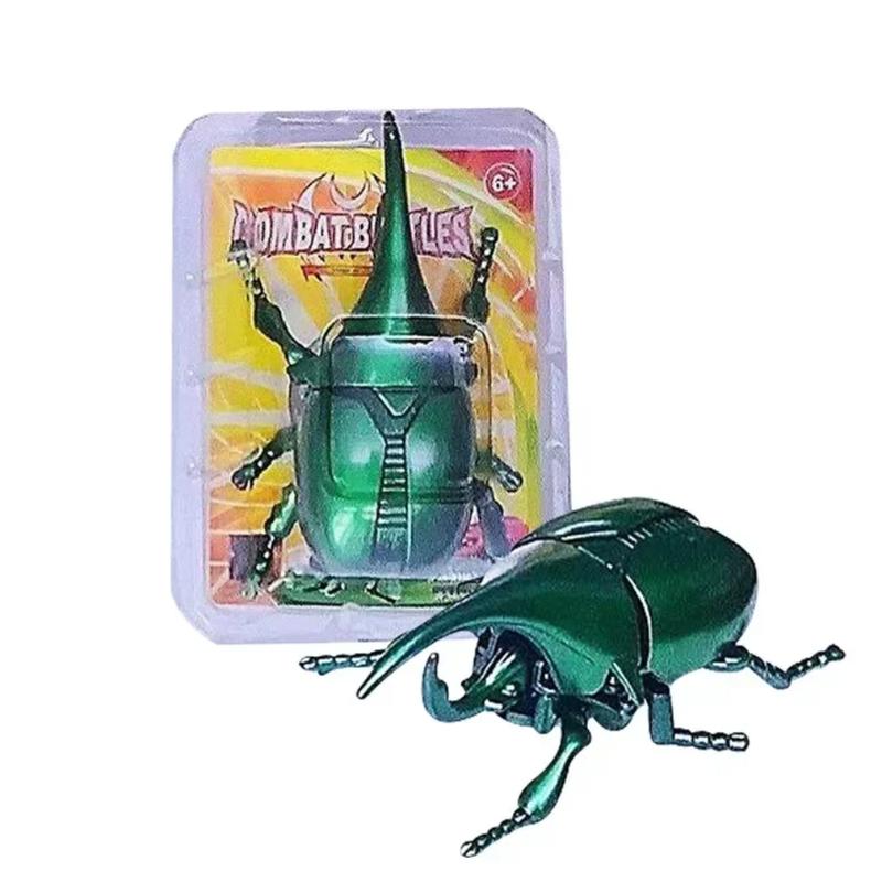 1PC Wind-Up Beetle Creative Prankster Animated Insect Model Scarab Beetle Children's Battle Wind-Up Toy Home Insect Decoration