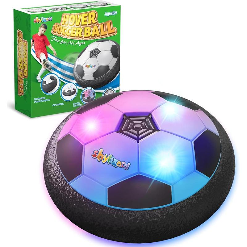 Hover Soccer Ball,Boys Toys Gifts for 3 4 5 6 7 8 Years Old,Air Power Kids Soccer Ball with LED Light,Hover Soccer Ball Indoor for Kids 3-5 6-8,Outdoor Indoor Game for Boys and Girls