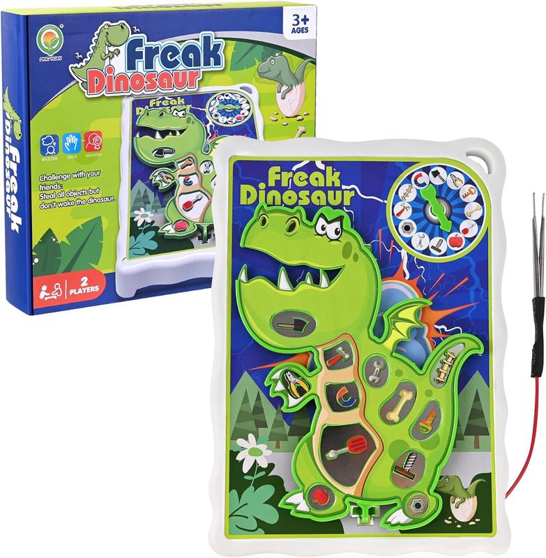 Dinosaur Operation Board Game for Kids Ages 3-8 with Tweezers and Fun Game Pieces, Classic Operation Game for 1 or More Players, Popular Gifts for Kids